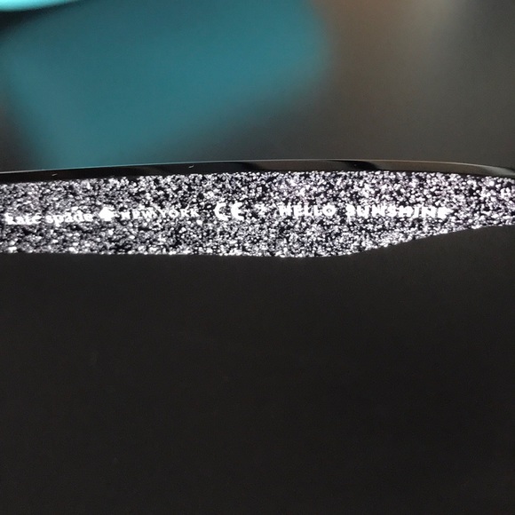 NWT Kate Spade Oversized Black Glitter Sunglasses - Picture 6 of 8